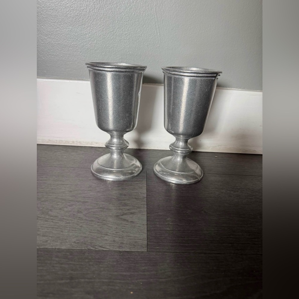 2 Carson Home Accents 12 Ounce Statesmetal Danforth Goblet